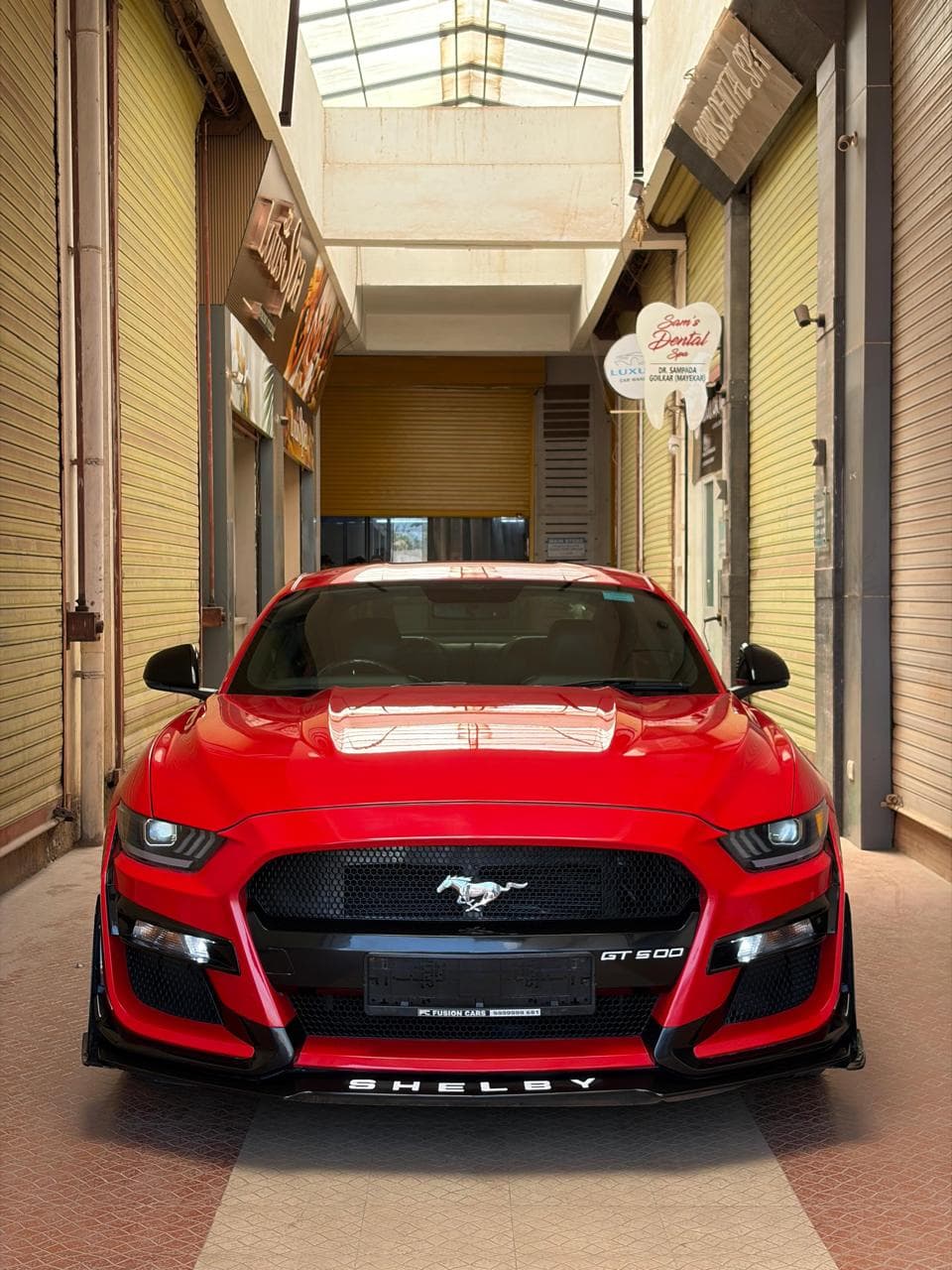 Mustang GT Red Wedding Car