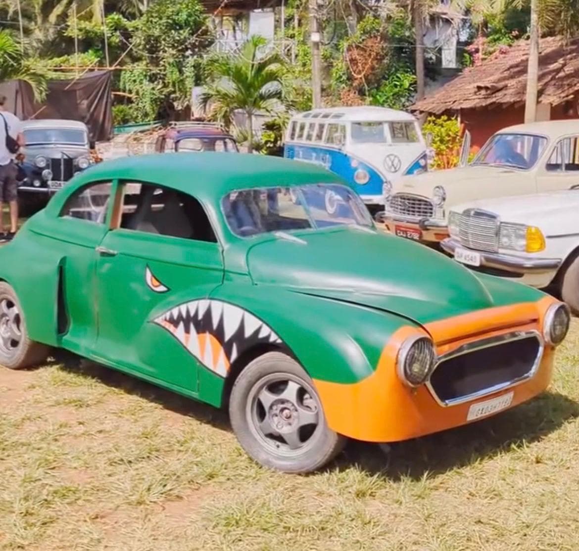 Green Funky Vintage Car