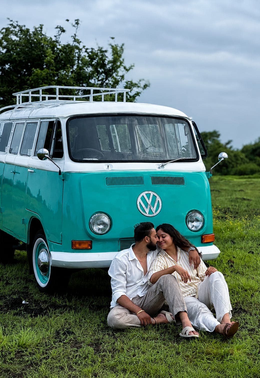 Vintage VW Camper Van - Light Blue