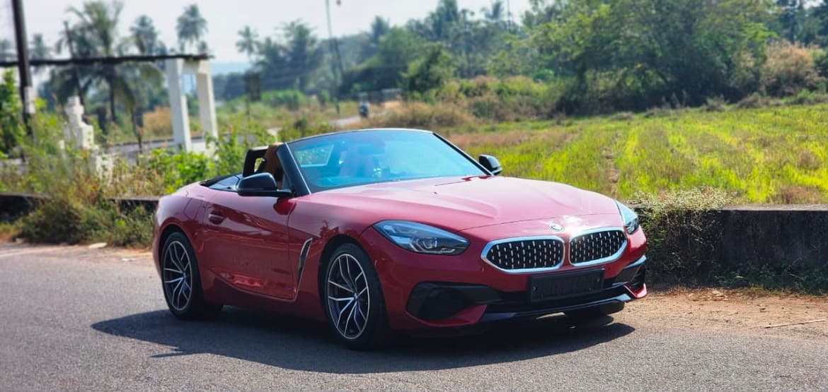BMW Z4 Red Convertible in Goa